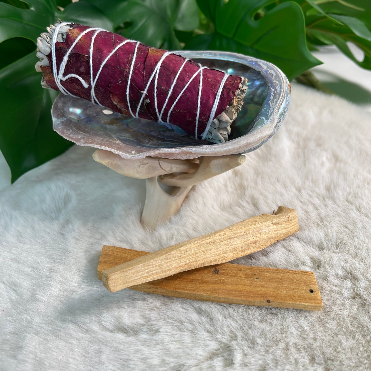 Smudge-Set Weißer Salbei - Rose & Palo
Santo