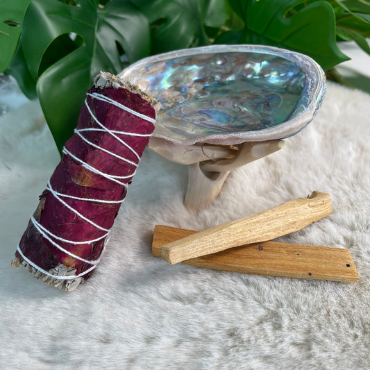 Smudge-Set Weißer Salbei - Rose & Palo
Santo