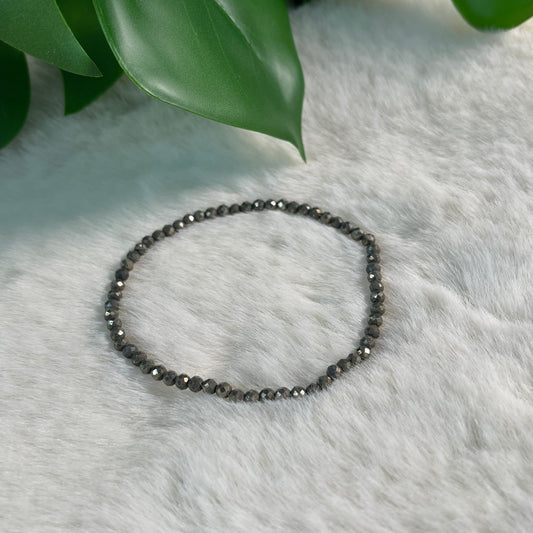 Facettiertes Pyrit Armband