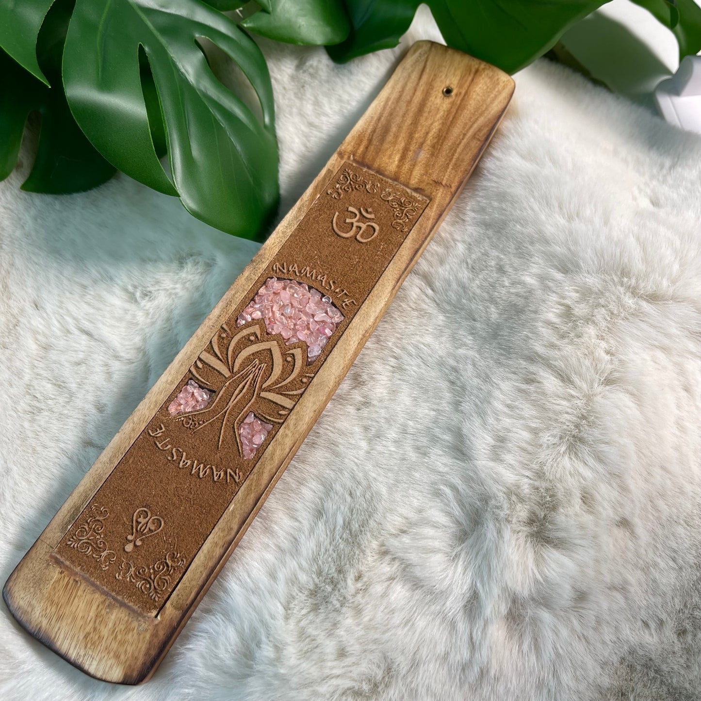 Räucherstäbchenhalter Namaste Rosenquarz